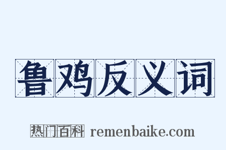 鲁鸡反义词是什么意思的图片